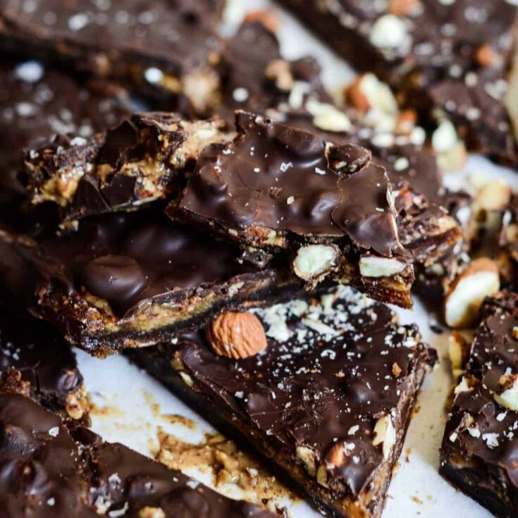 Image for Super Easy Dark Chocolate Date Bark Recipe