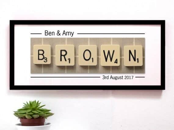 Personalized Scrabble Frame
