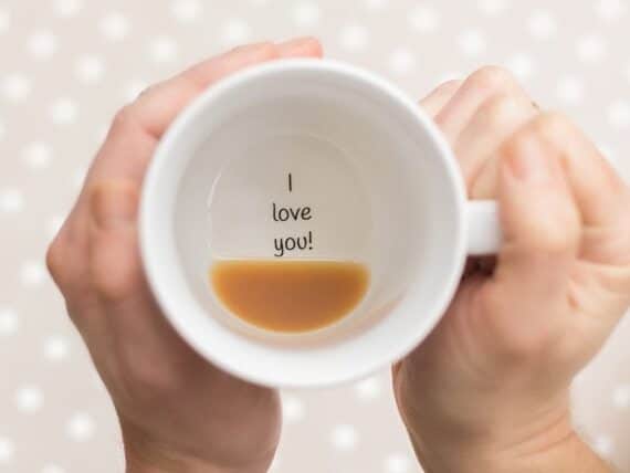 I love you hidden message mug