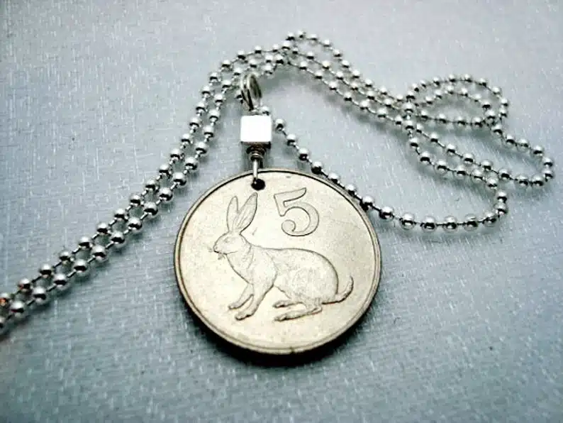 Gift Ideas for the Year of the Rabbit - silver coin necklace 