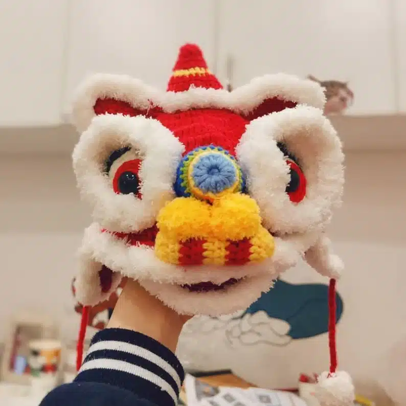 Traditional Dancing Lion Winter Hat