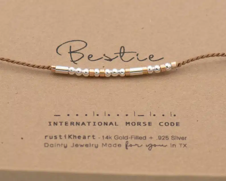 Best Friend Gift Morse Code Bracelet