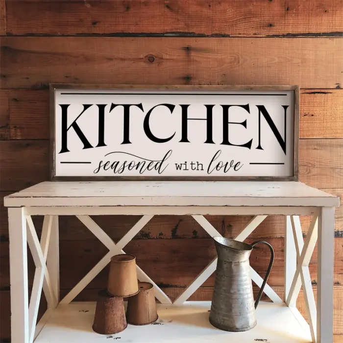 Kitchen Seasoned With Love Sign
