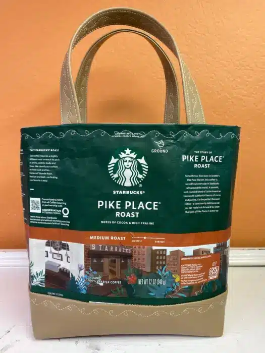 Upcycled Starbucks Coffee Bag Purse
