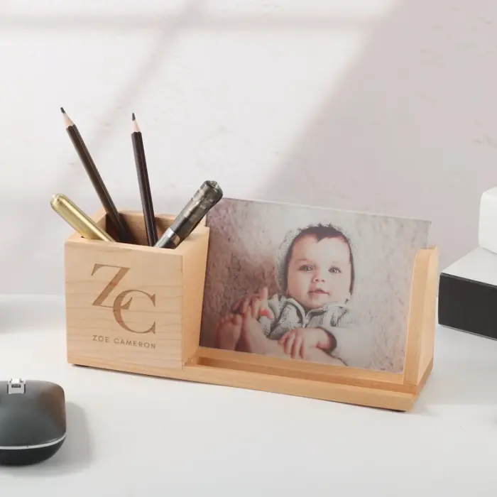 Personalized Desk Organizer with Pen Holder,