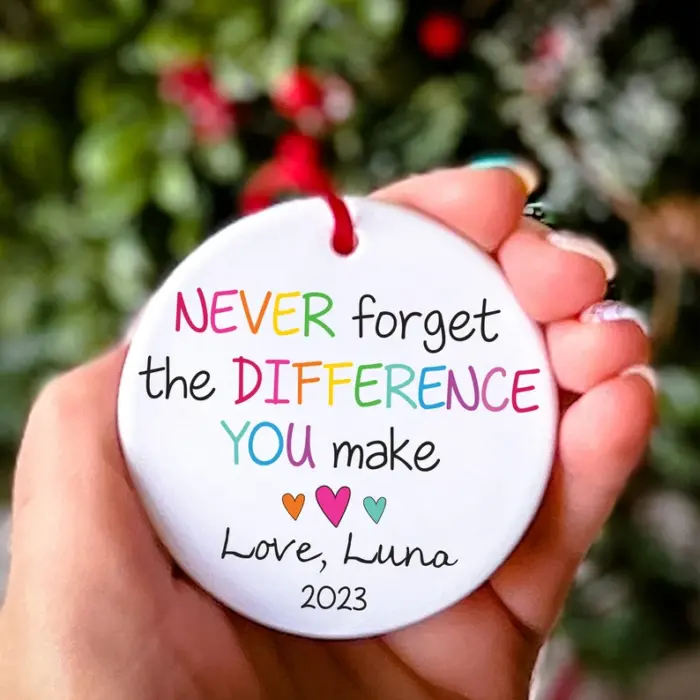 Personalized Teacher Ornament Gift from Student Gift for Daycare Teacher 