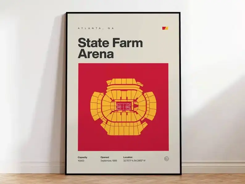 Atlanta Hawks State Farm Arena Print