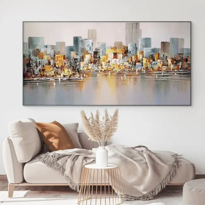 Large Original Abstract City Painting