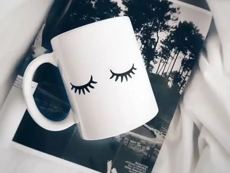 Sleepy Eyes Ceramic Mug