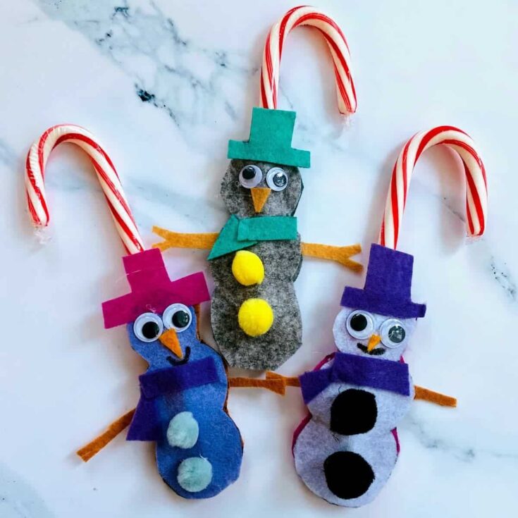 Image for Adorable Snowman Candy Cane Holders