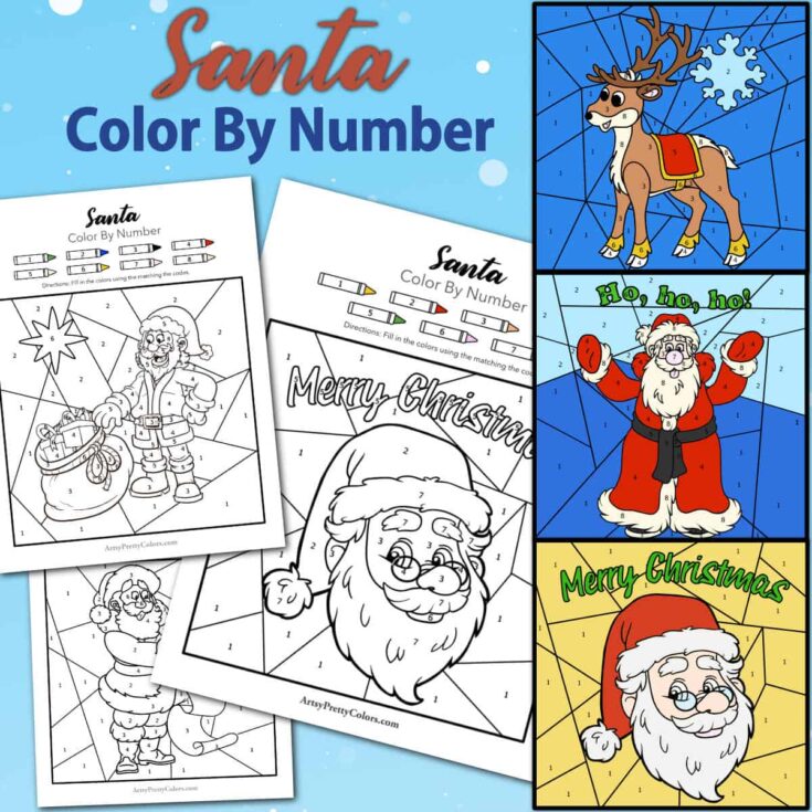 Image for Santa Color By Number: Free Coloring Printable