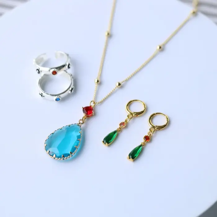 Howl's Moving Castle Necklace and Earrings Set