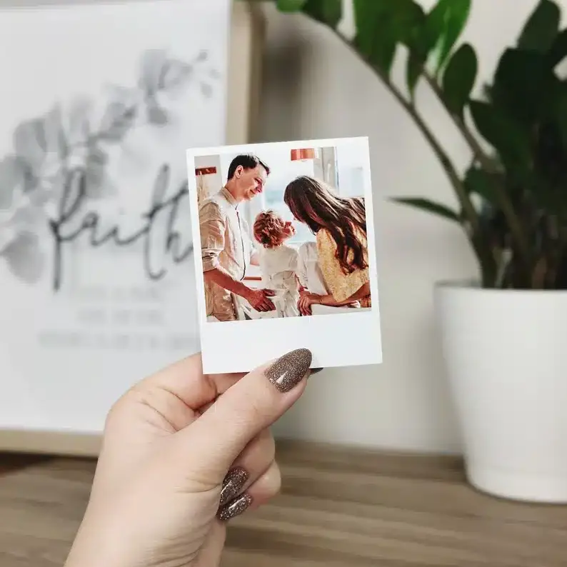 Custom printed poloroid photo Father's Day gift under $5