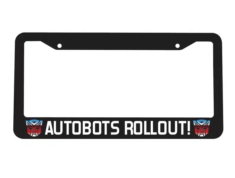 Autobots Rollout! Transformers Robot Megatron License Plate FRAME For Vehicles Cars Trucks SUVS
