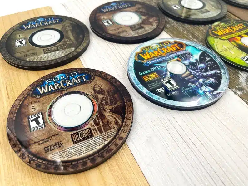World of Warcraft Game Disc Coasters 