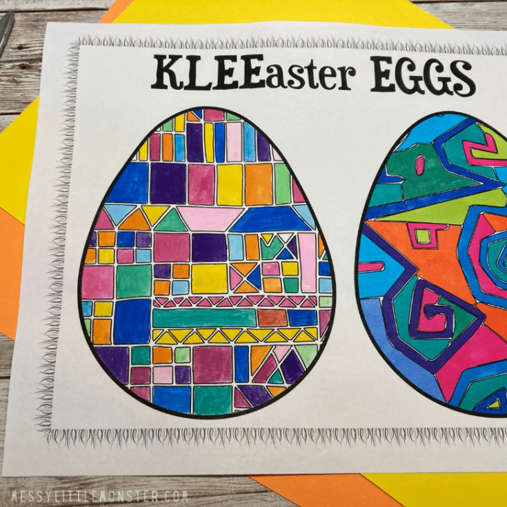 Image for Easter Egg Template Inspired By Paul Klee + 16 More Printable Egg Templates!