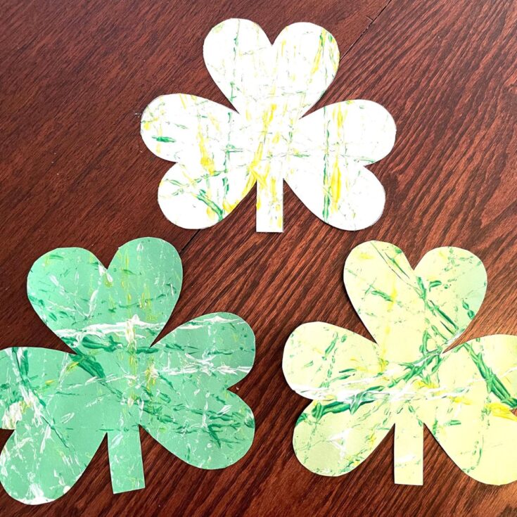 Image for Marble Paint Shamrock Craft (Free Printable)