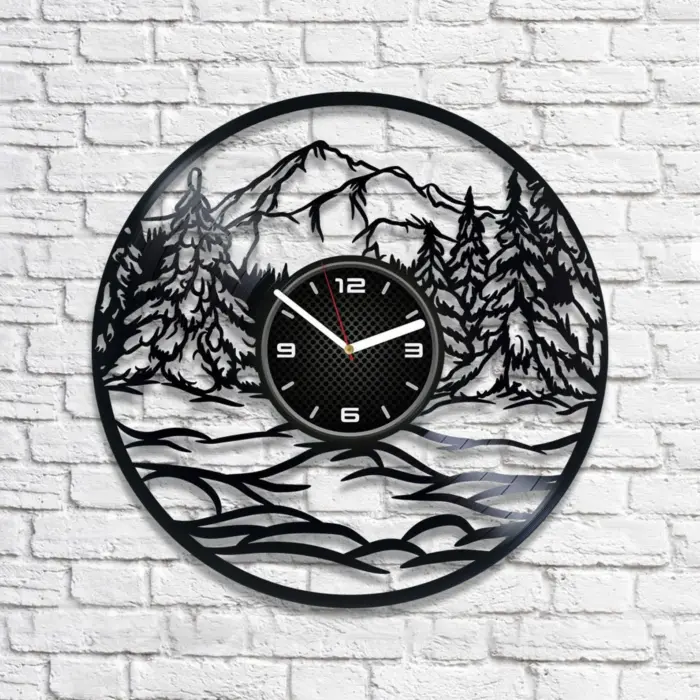 Mountain Vinyl Wall Clock