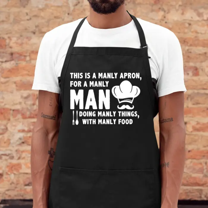 Manly apron for men
