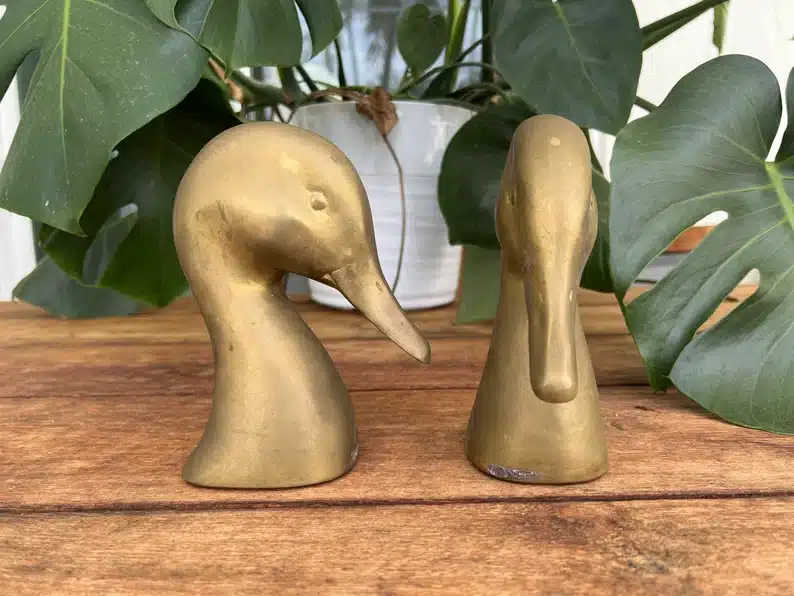 Vintage Brass Ducks 