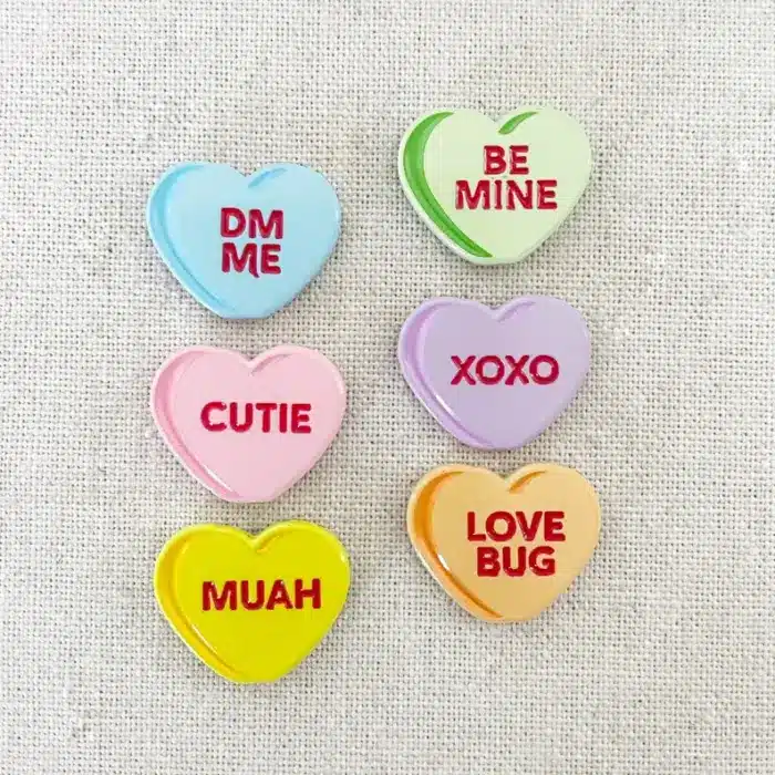 Candy Hearts Pins