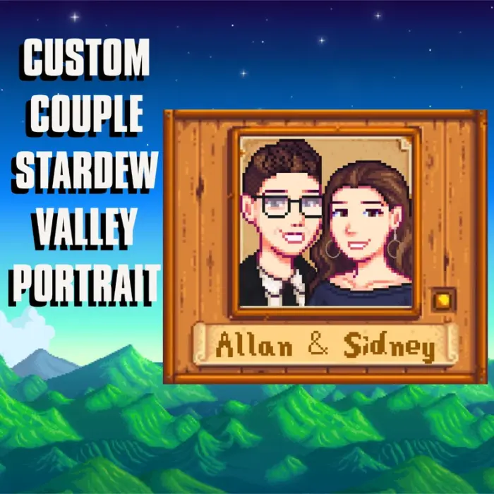 Custom Couple STARDEW VALLEY Portrait