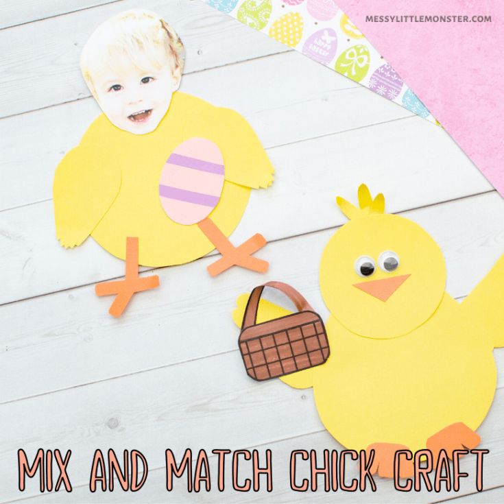 Image for Mix and Match Paper Chick Craft (with template)