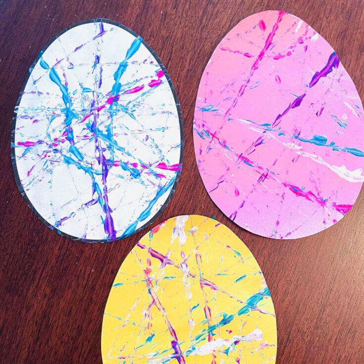 Image for Preschool Easter Egg Craft: Marble Paint Egg