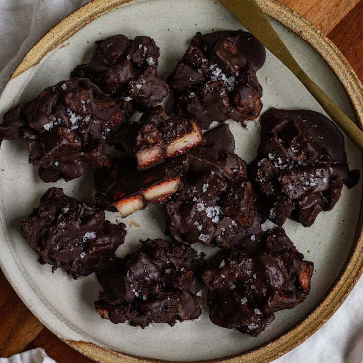 Image for Salted Dark Chocolate Strawberry Clusters - Avocado Skillet