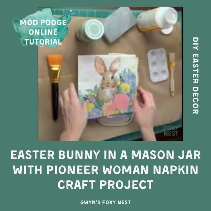 Image for How To Decoupage On Wood For An Easter Craft.
