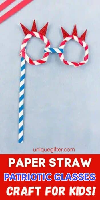 Paper Patriotic Glasses Perfect For Kids | 4th of July Crafts for Kids | Fun paper straw crafts to make | Patriotic Paper Straw Crafts | Independence day crafts #4thOfJuly #America #PaperStraws #Celebrate #America #Crafts