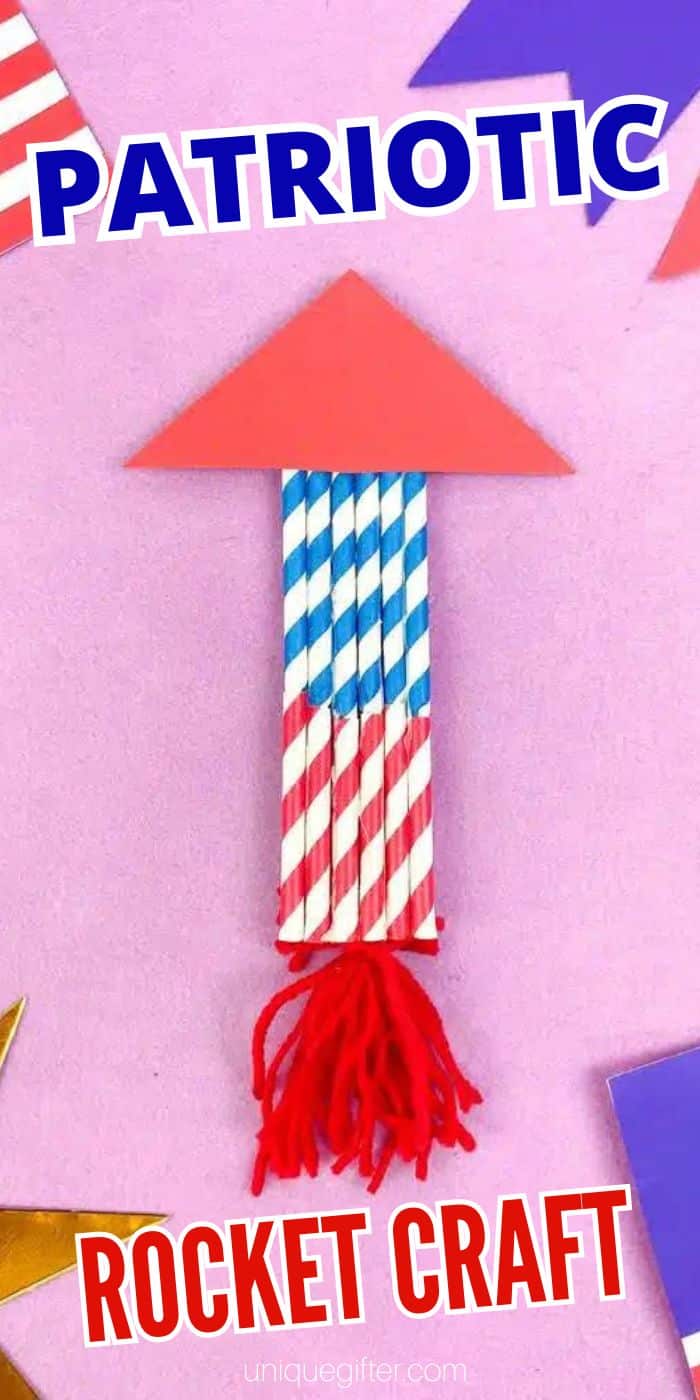 Easy Patriotic Rocket Craft: Perfect for Kids | Firework Craft | 4th of July Crafts For Kids | Paper straw crafts | American Craft Ideas | Easy Rocket Craft For Kids #American #American #4thOfJuly #Crafts #KidCrafts #StrawCrafts