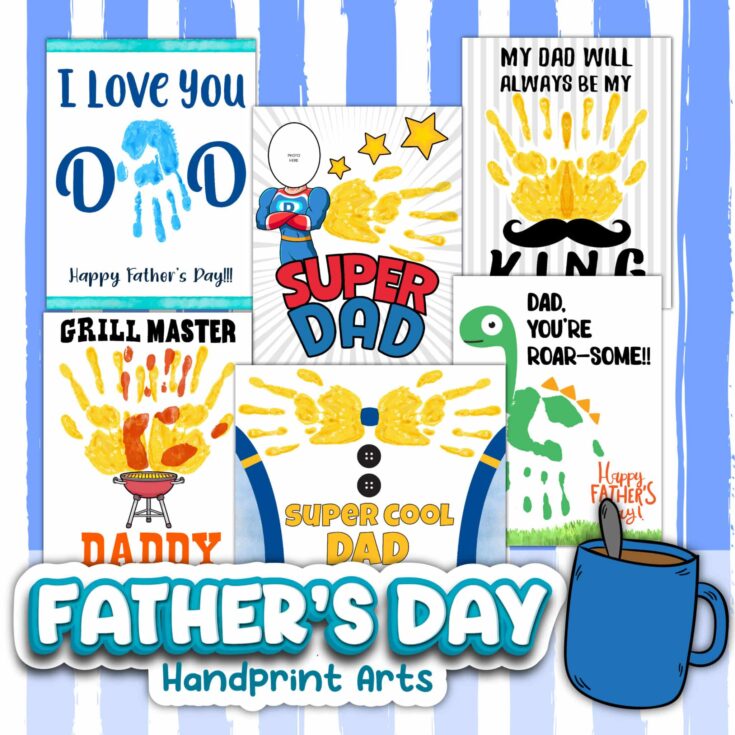 Image for 10 FREE Handprint Art for Father's Day (Printable Crafts)!