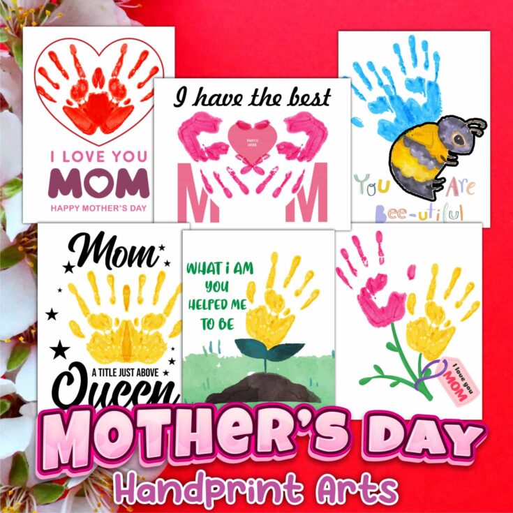 Image for 10 FREE Mothers Day Handprint Craft Printable Ideas!