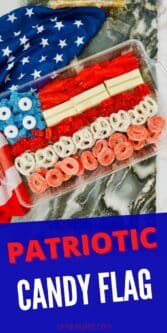 Patriotic Candy Flag | American Candy Flag Ideas | Fun recipes to make with kids | Backyard 4th of July bbq ideas | Fourth of July Must Haves | Candy recipes everyone will love #FourthOfJuly #American #Candy #Recipe #CandyFlag #AmericanFlag