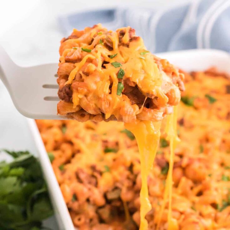 Image for Cheesy Sloppy Joe Casserole (with Noodles & Manwich!)