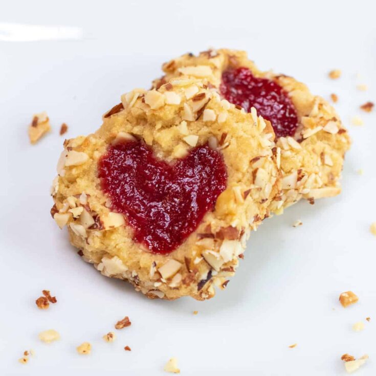 Image for Strawberry Heart Thumbprint Cookies