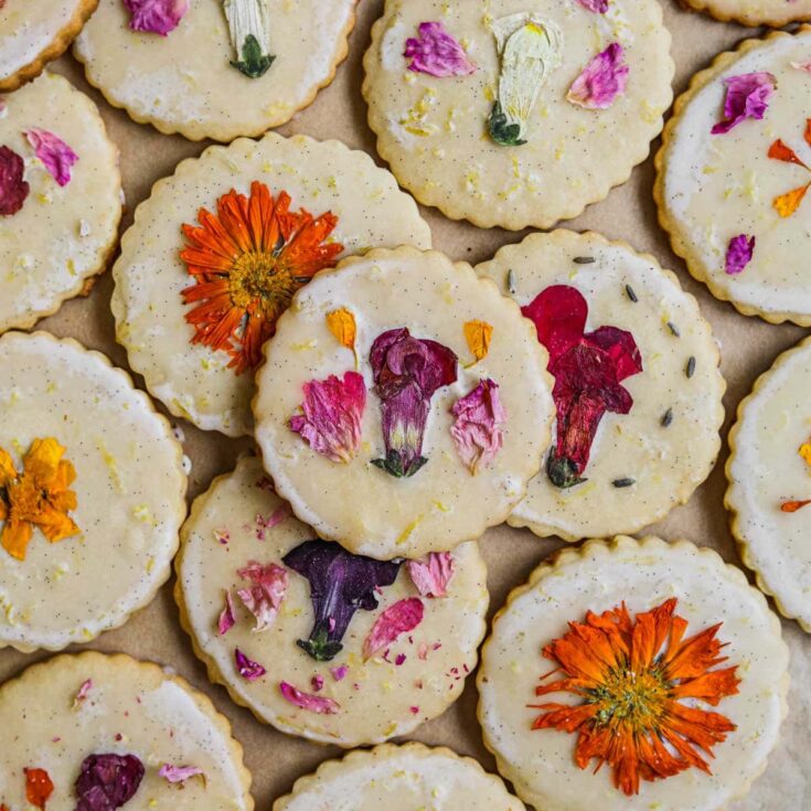 Image for Edible Flower Shortbread Cookies
