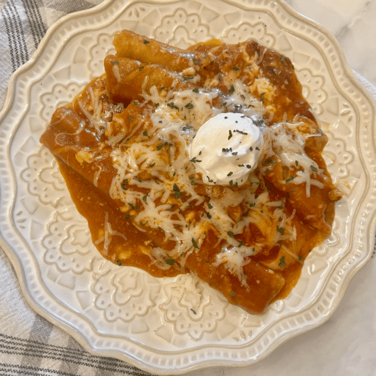 Image for Lazy Enchiladas Recipe | Easy Frozen Taquito Casserole