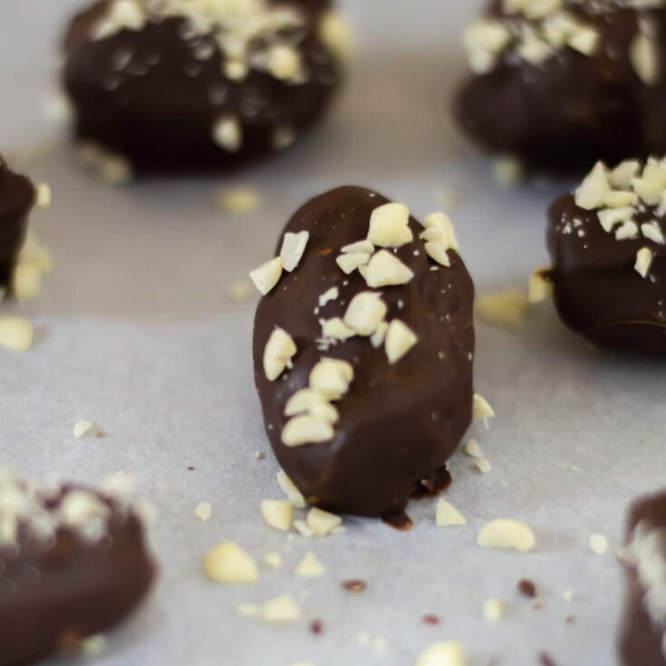 Image for Date Snickers (4 Ingredient chocolate covered dates)